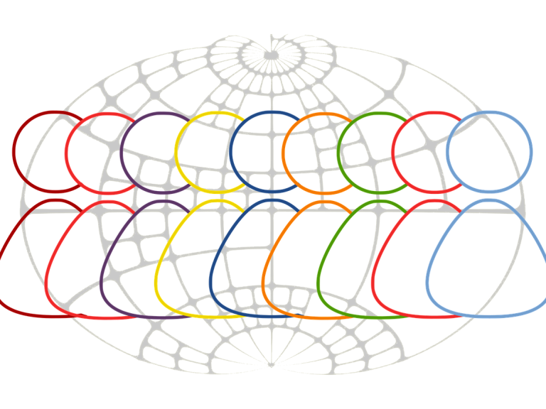 Arbeitnehmer/Belegschaft im Insolvenzverfahren: Symbolisiert die Arbeitnehmer/Belegschaft im Insolvenzverfahren: Vielfarbige geometrische Formen auf einem schematischen Hintergrund.